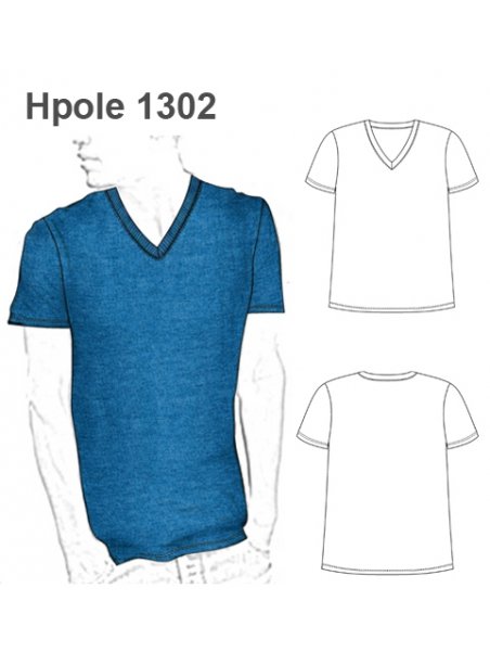 POLERA ESCOTE V HOMBRE 1302
