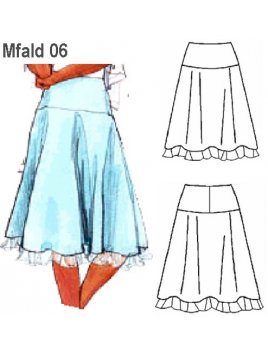 FALDA CON ENCAJE MUJER, CORTE REBECA.