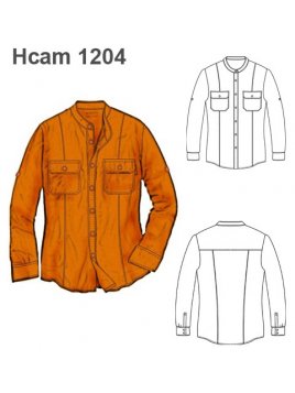 CAMISA CORTES Y BOLSILLOS