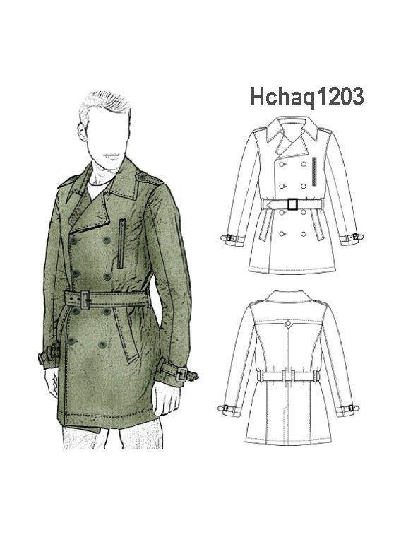 CHAQUETA TRENCH HOMBRE 1203