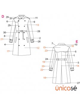 ABRIGO TRENCH 1801 HOMBRE