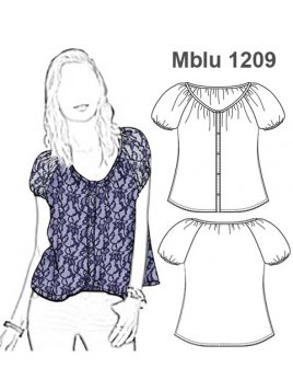 BLUSA ESCOTE RECOGIDO