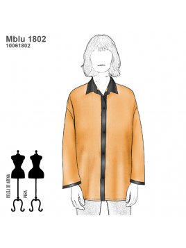 BLUSA CAMISERA OVERSIZE MUJER 1802