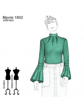 POLERA CUELLO ALTO MUJER 1802