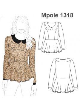 POLERA PEPLUM CUELLO BEBíŠ