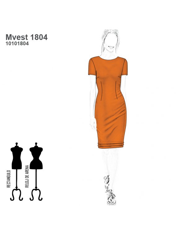 VESTIDO TUBO MUJER 1804