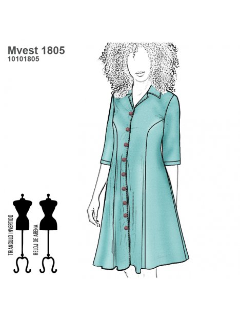 VESTIDO CAMISERO MUJER 1805