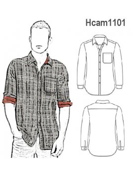 CAMISA REVERSIBLE HOMBRE SEMI ENTALLADA,