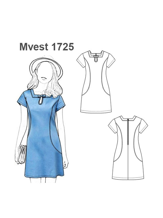 VESTIDO EVASE MUJER 1725