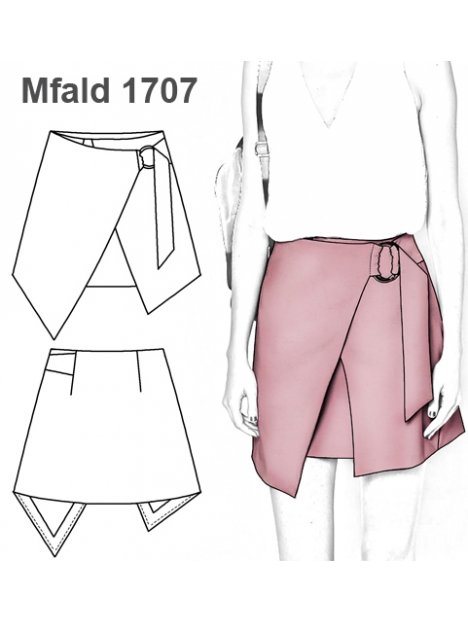 FALDA ASIMETRICA MUJER 1707