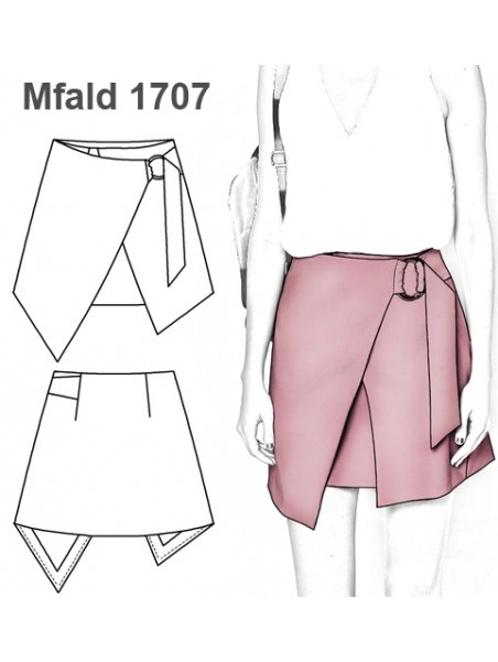 FALDA ASIMETRICA MUJER 1707