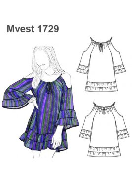 VESTIDO HOMBRO DESCUBIERTO