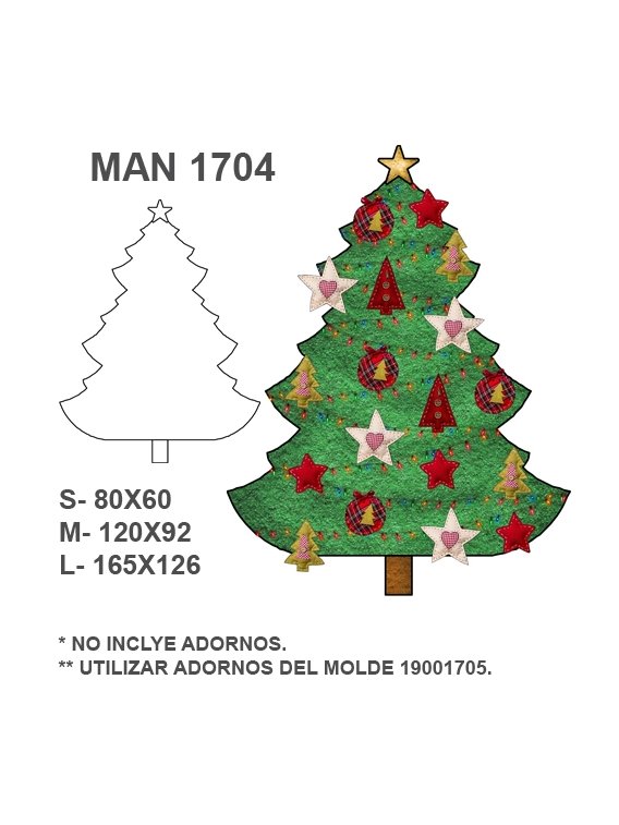 ARBOL PARED NAVIDAD 1704
