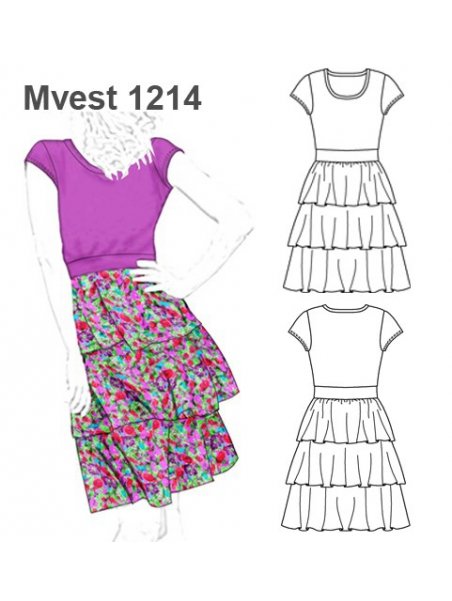 VESTIDO TRES VUELOS