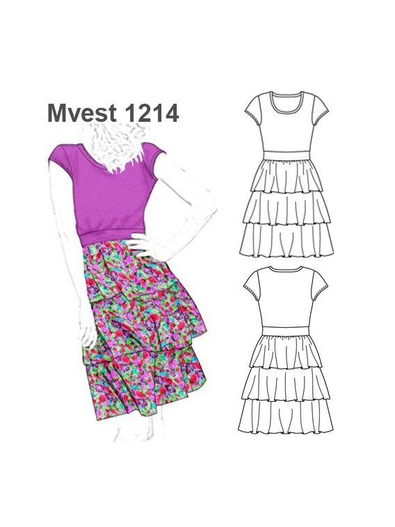 VESTIDO TRES VUELOS