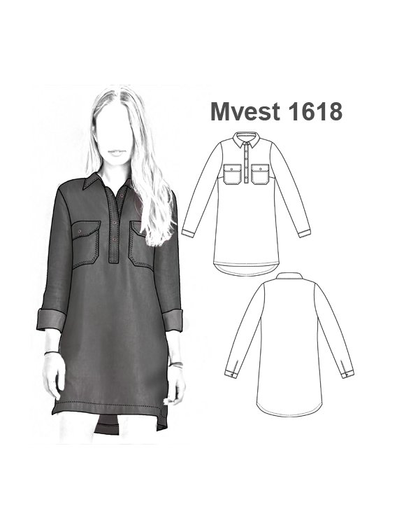 VESTIDO CAMISERO MUJER 1618