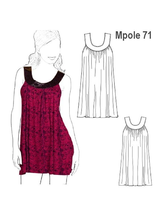 POLERA ESCOTE ADORNO MUJER, RECOGIDO EN