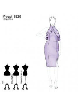 VESTIDO TUBO MUJER 1820