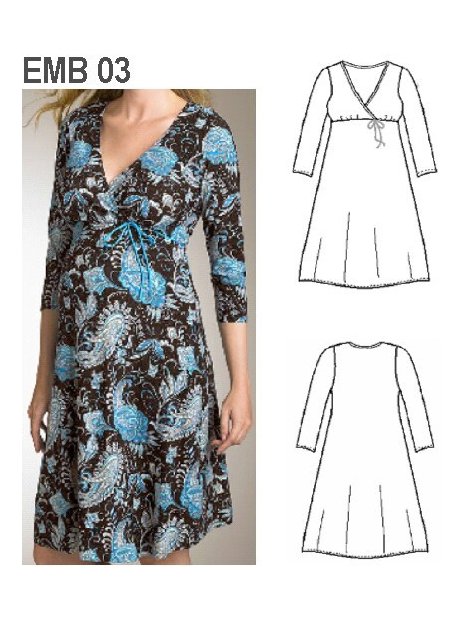 VESTIDO EMBARAZADA, CORTE BAJO BUSTO, ES