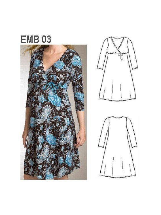 VESTIDO EMBARAZADA, CORTE BAJO BUSTO, ES