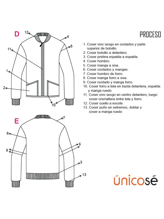 CHAQUETA BOMBER TRABAJO RT1817