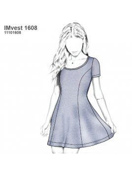 VESTIDO CORTE PRINCESA NIÑA 1608