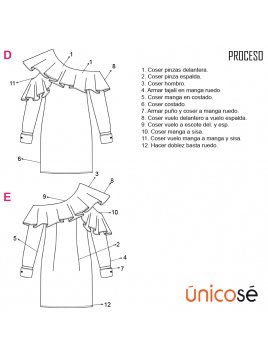 VESTIDO VUELOS MUJER 1822