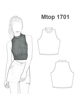 CROP TOP CUELLO ALTO