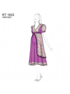 VESTIDO HUASA PRENATAL RT 1822