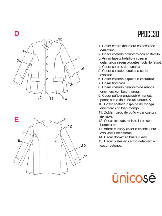 CHAQUETA MOZO RT 1828