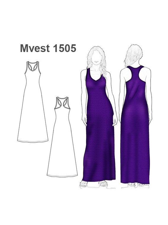 MAXI VESTIDO CAMISETA MUSCULOSA MUJER