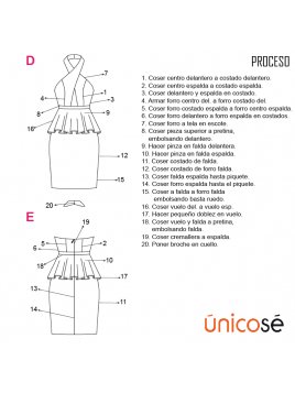 VESTIDO PEPLUM HALTER MUJER 1830