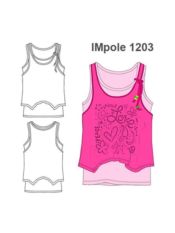 POLERA SIN MANGAS NIÑA 1203