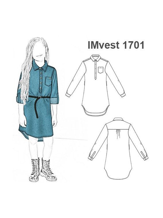 VESTIDO VAQUERO NIÑA 1701
