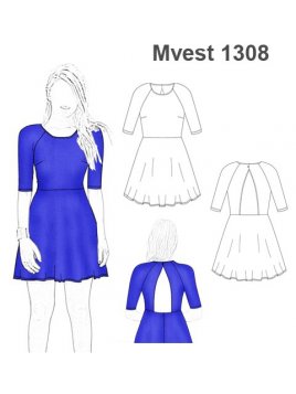 VESTIDO EVASE MUJER 1308