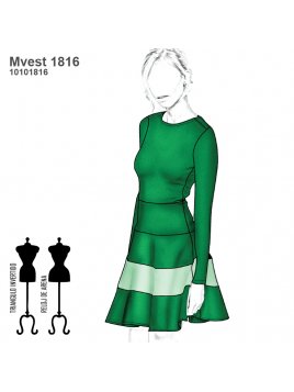VESTIDO PLATO MUJER 1816