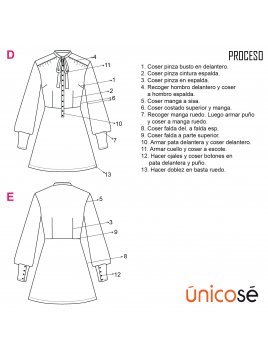 VESTIDO FALDA A MUJER 1834