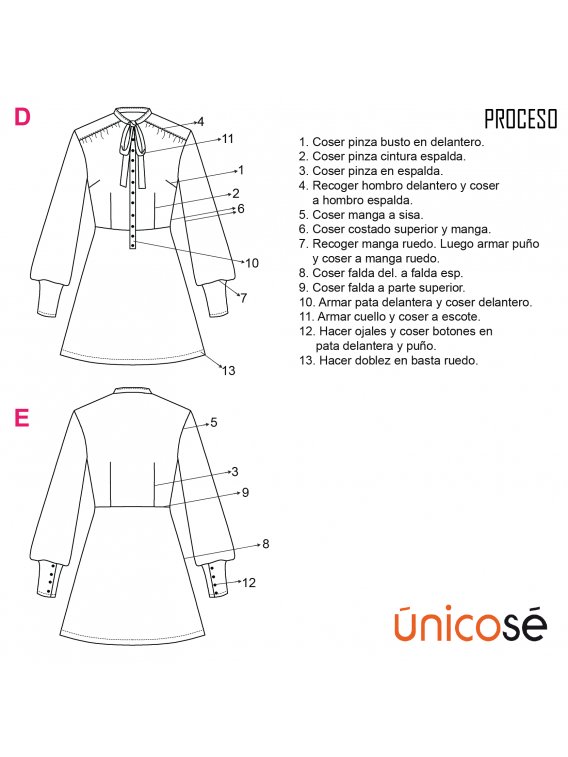 VESTIDO FALDA A MUJER 1834