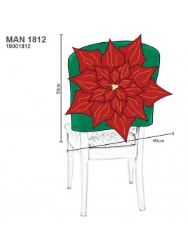 FUNDA SILLA FLOR NAVIDAD MAN 1812