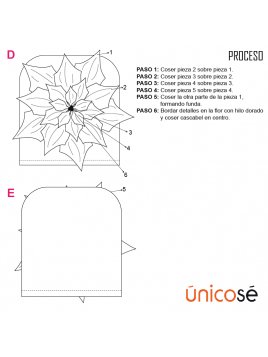 FUNDA SILLA FLOR NAVIDAD MAN 1812