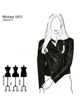 CHAQUETA BIKER CUERO MUJER 1811