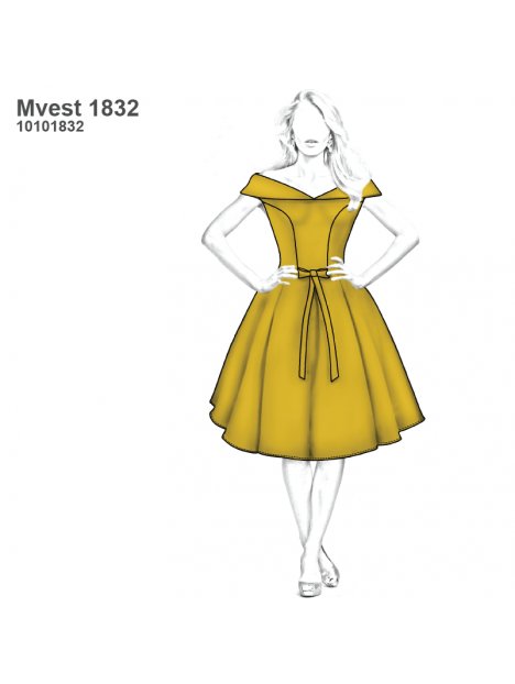 VESTIDO FIESTA AÑOS 50 MUJER 1832