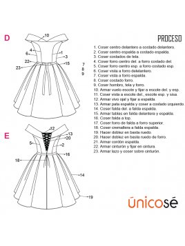 VESTIDO FIESTA AÑOS 50 MUJER 1832