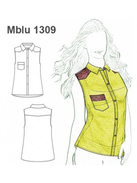 BLUSA CAMISERA SIN MANGAS
