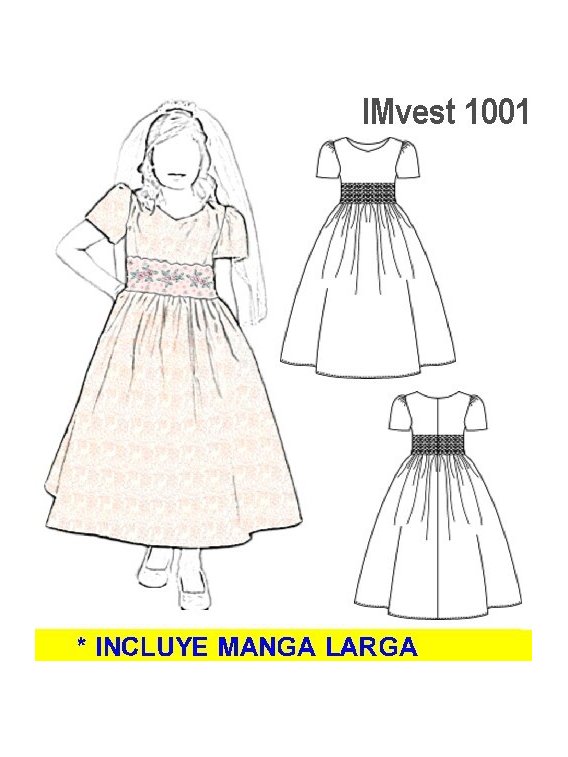 VESTIDO COMUNION NIÑA 1001