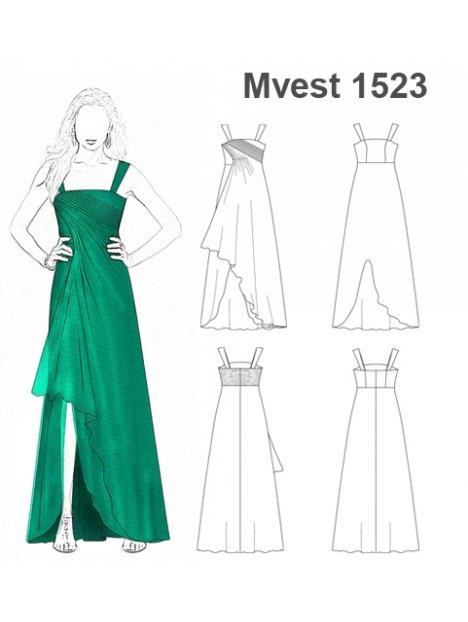 VESTIDO FIESTA LARGO MUJER 1523