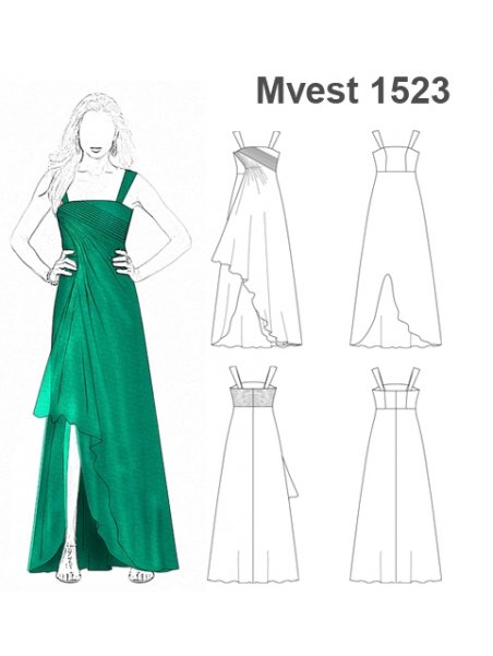 VESTIDO FIESTA LARGO MUJER 1523