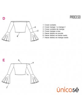 TOP MANGA CAMPANA MUJER 1805