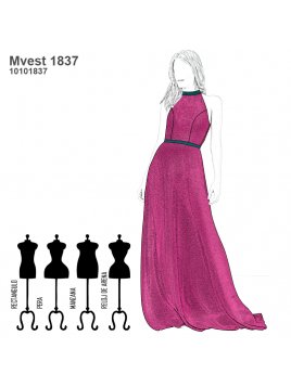 VESTIDO FIESTA HALTER MUJER 1837