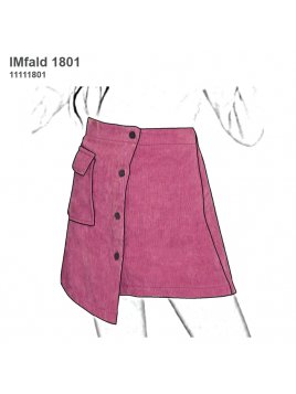 FALDA MINI ASIMETRICA NIÑA 1801